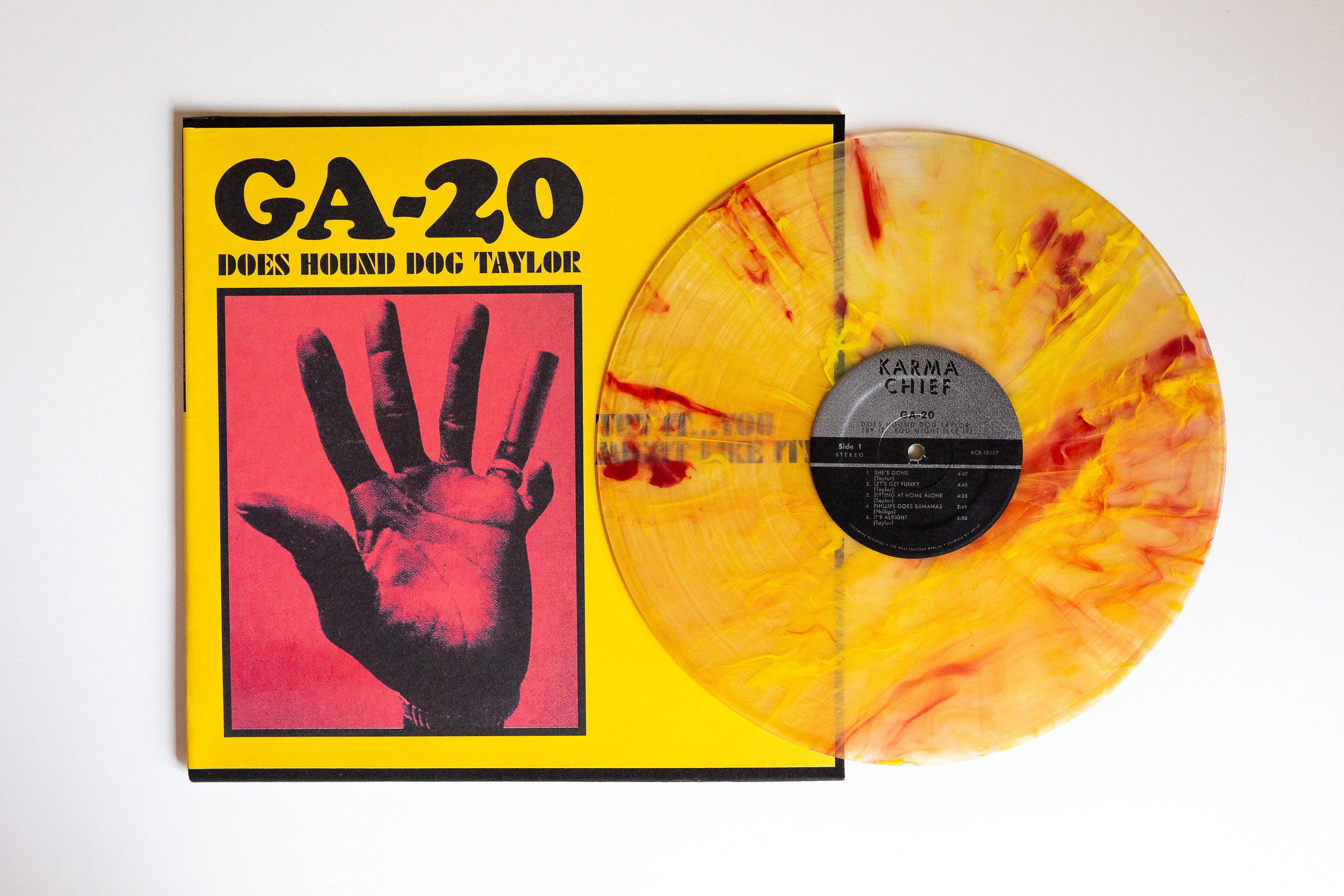 GA-20 Does Hound Dog Taylor LP vinylplate svart blues