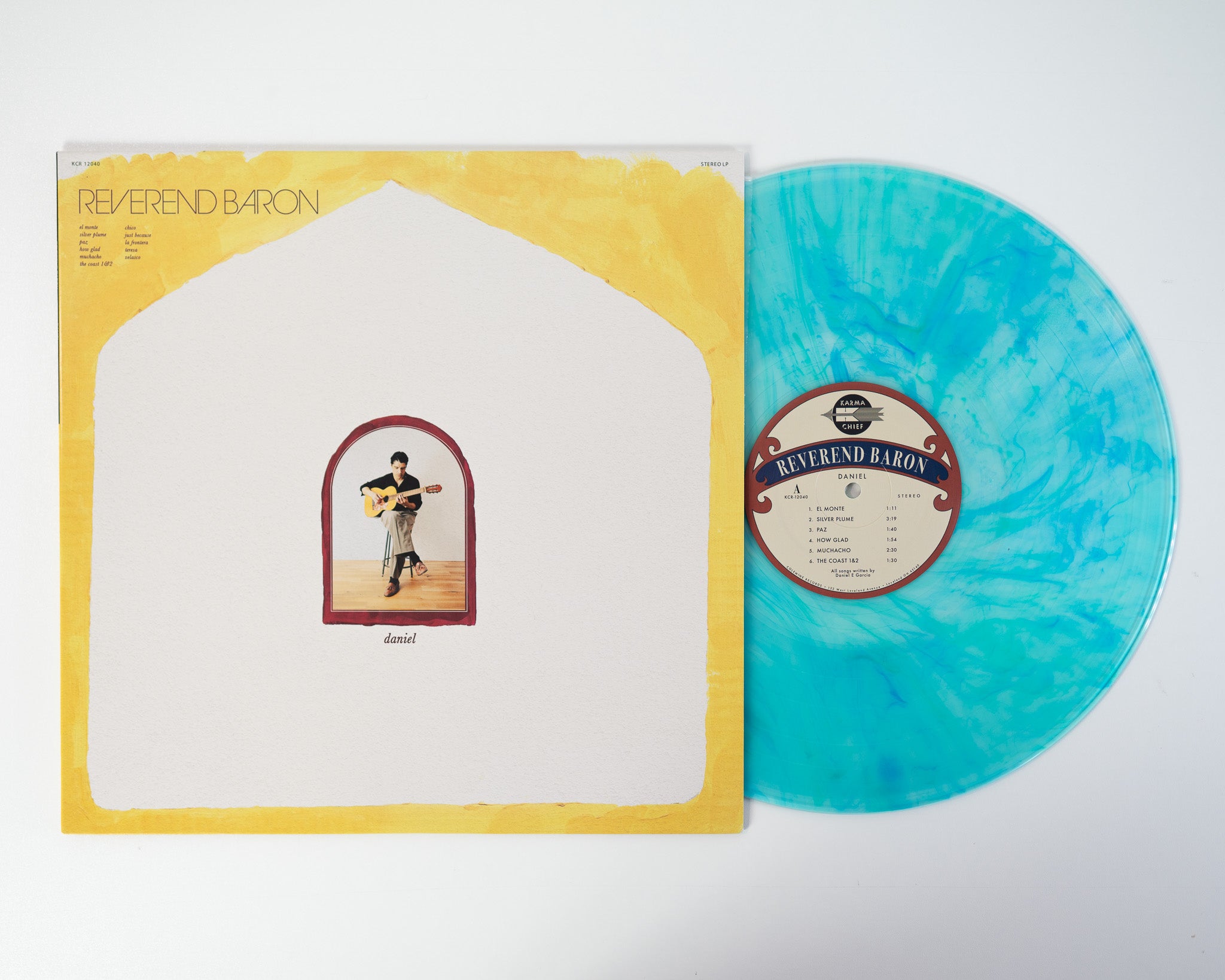 Reverend Baron Daniel LP vinyl maroon black swirl
