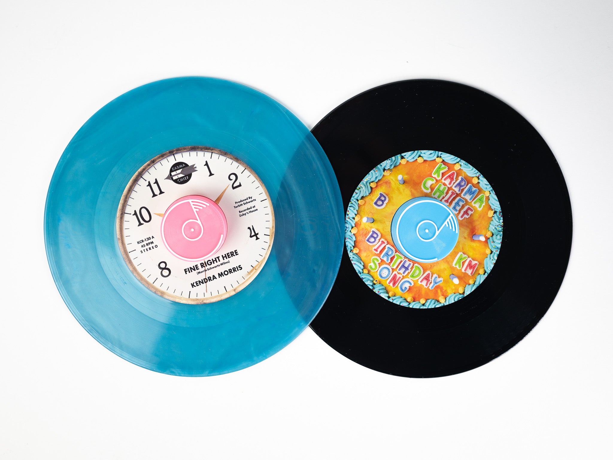 Kendra Morris Fine Right Here 7" vinylsingel blå vinyl