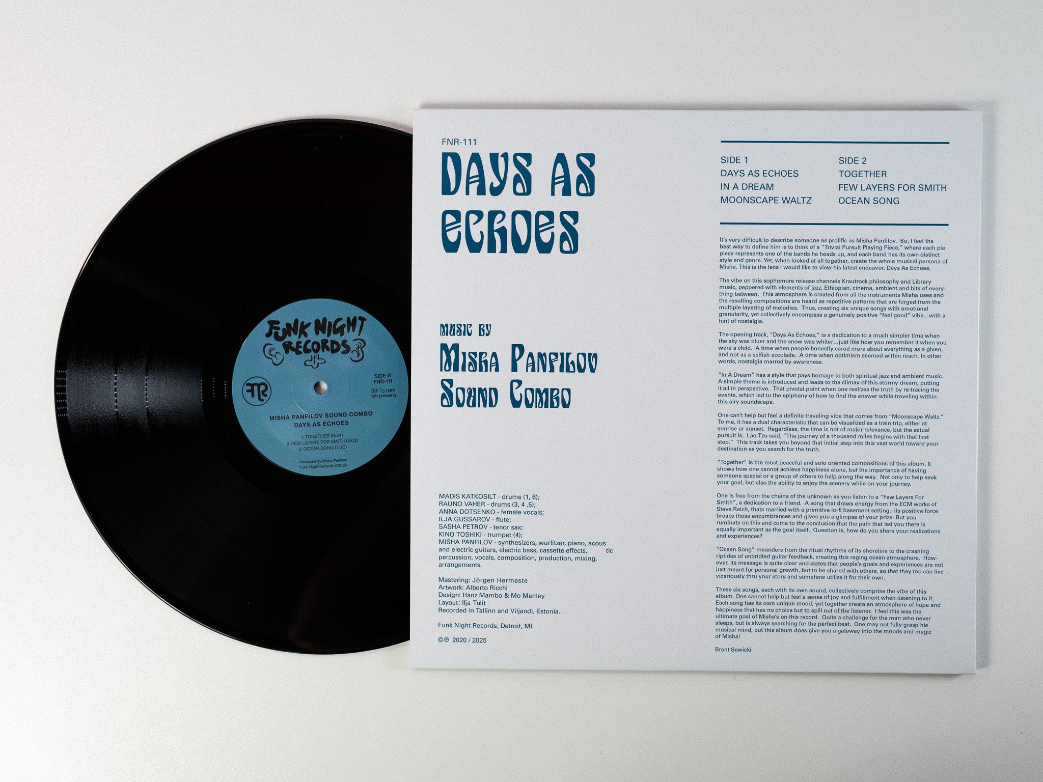 Misha Panfilov Days As Echoes LP gatefold svart