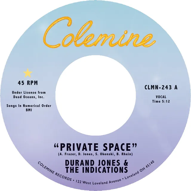 Colemine Durand Jones Private Space Sea Of Love 7-tommer svart soul