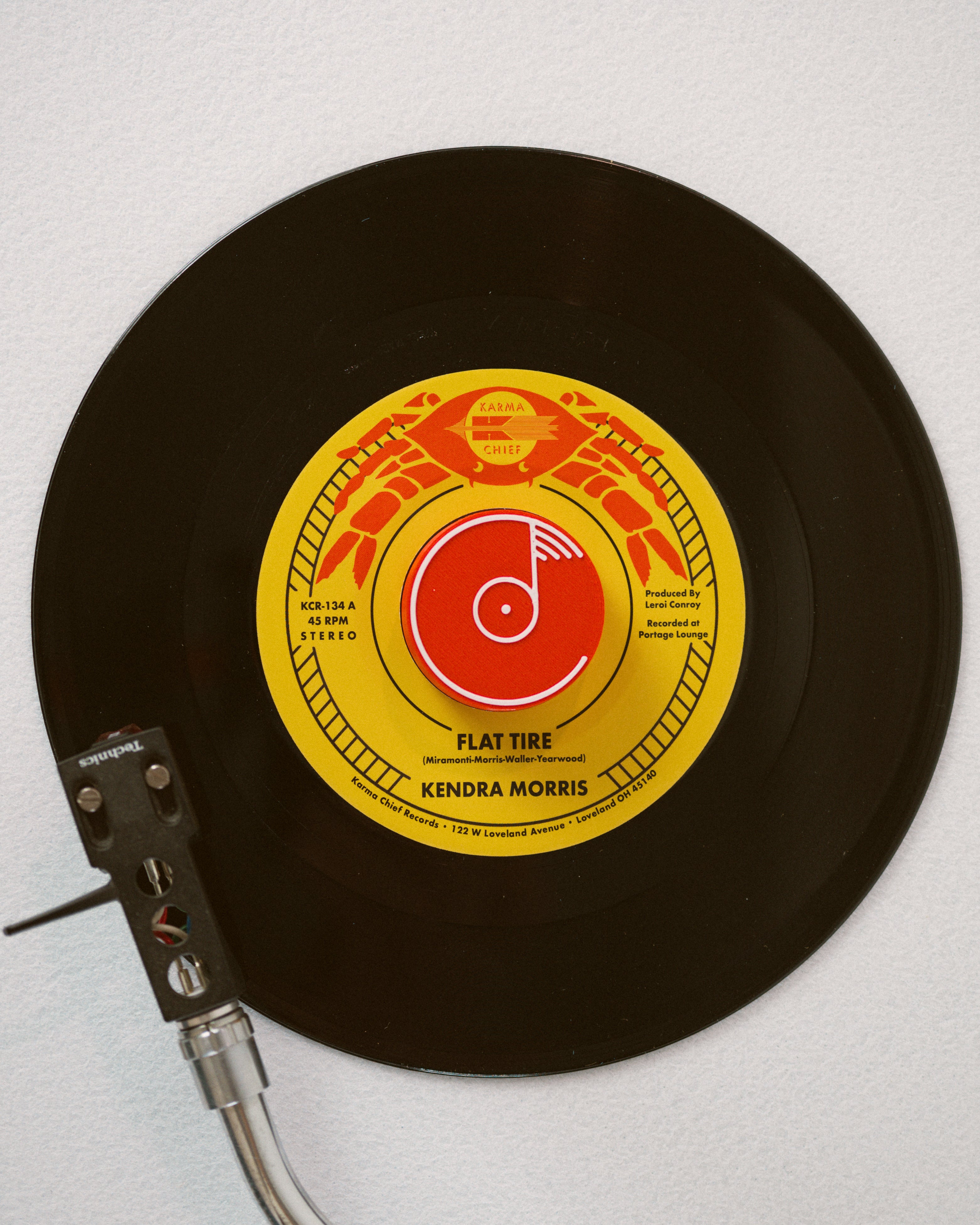 Kendra Morris Flat Tire vinyl 7" singel orange