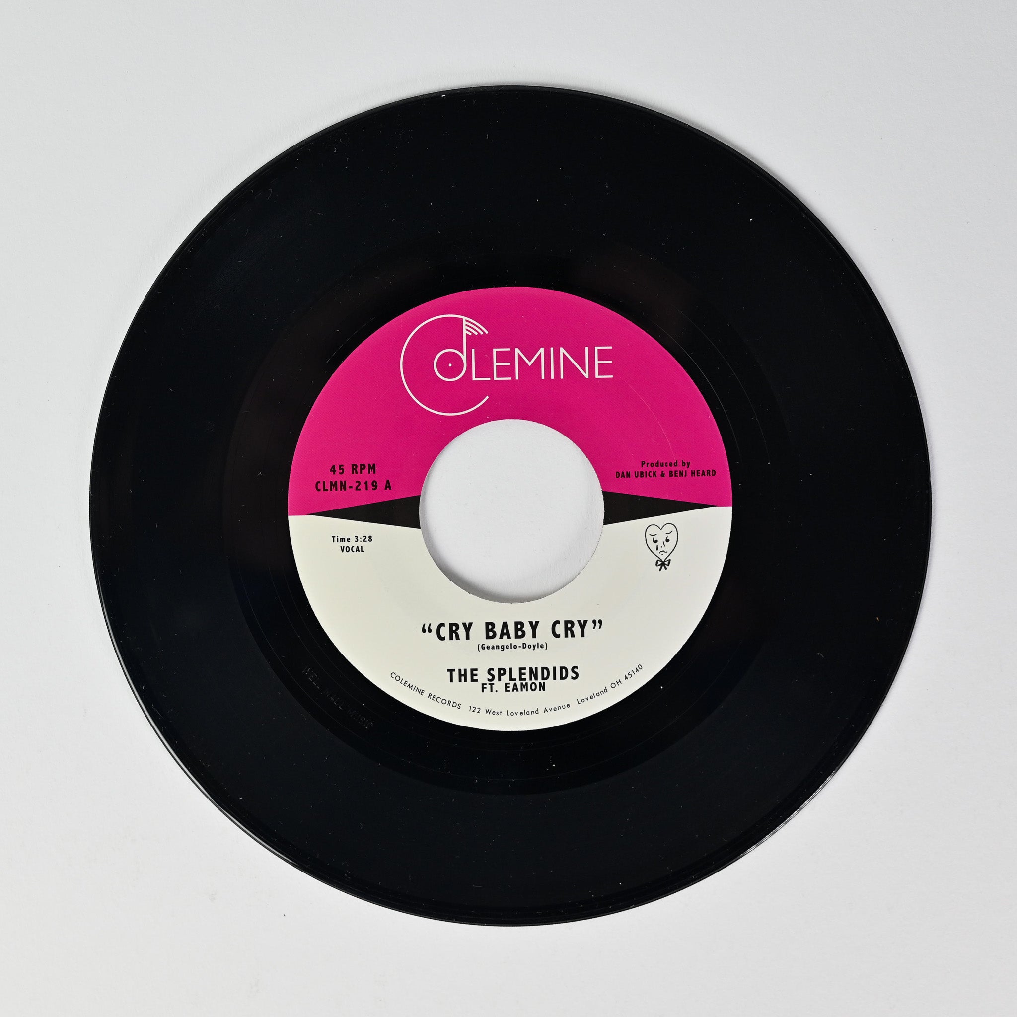 The Splendids Cry Baby Cry 7-tommer Opaque Red doo-wop