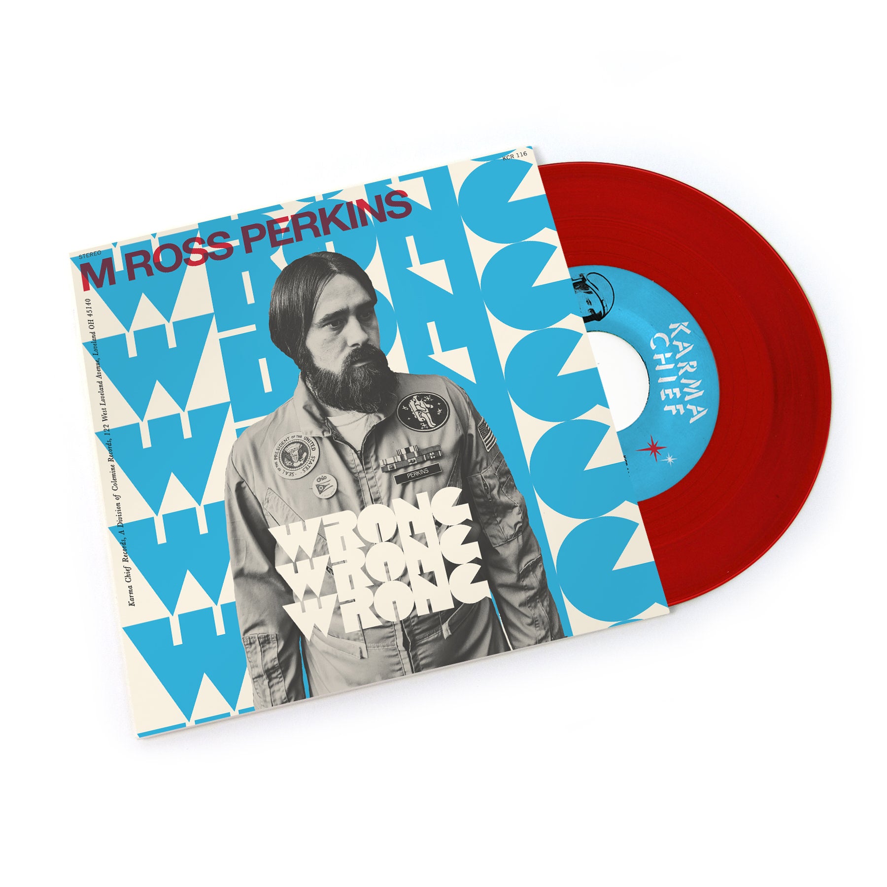 M Ross Perkins Wrong Wrong Wrong 7" rød vinyl