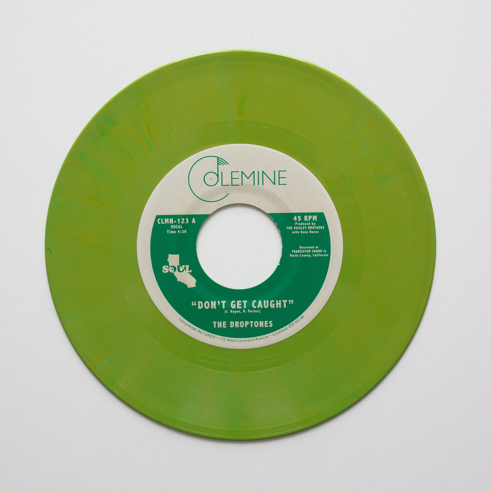 Colemine Droptones Don’t Get Caught 7" irsk grønn vinyl