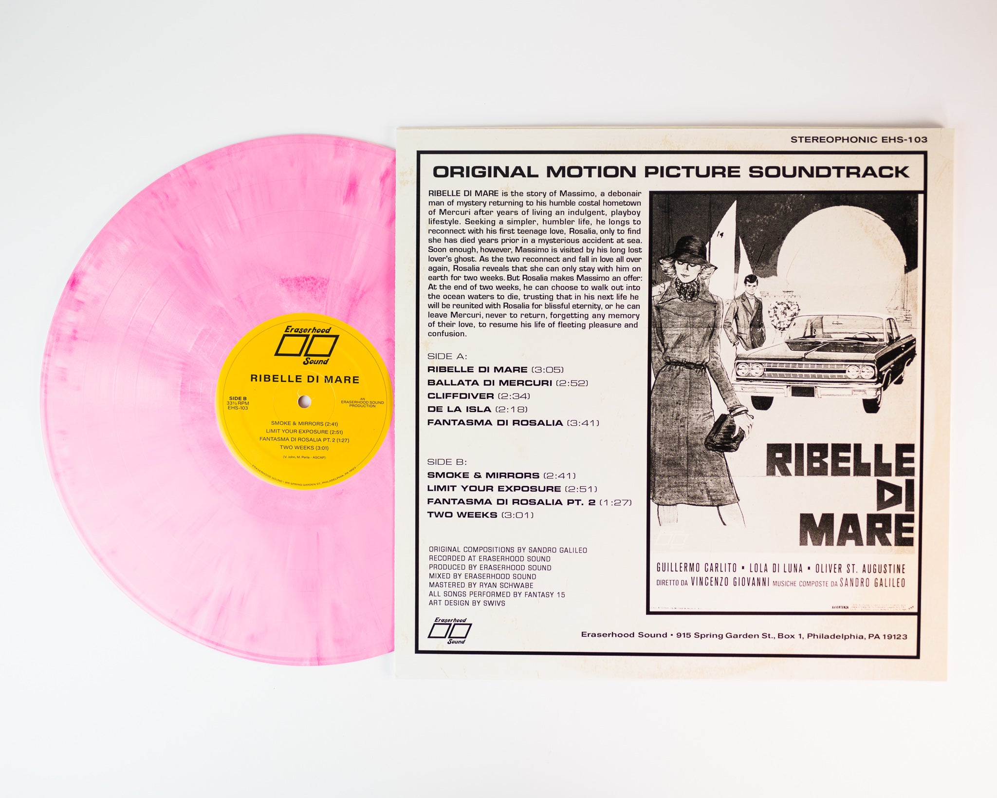 Sandro Galileo Ribelle Di Mare vinylplate LP rosa
