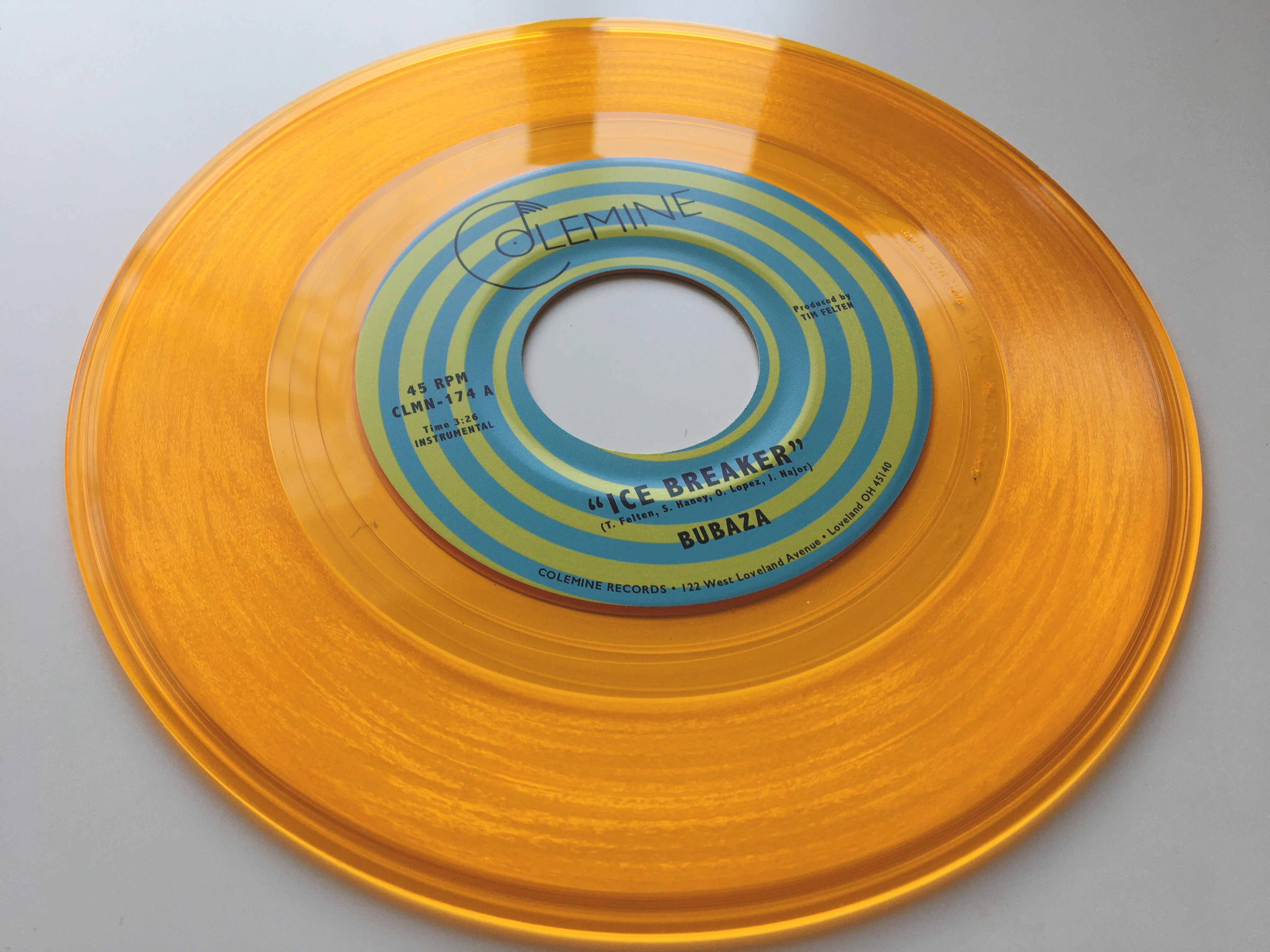 Bubaza Ice Breaker 7-tommer oransje vinyl funk