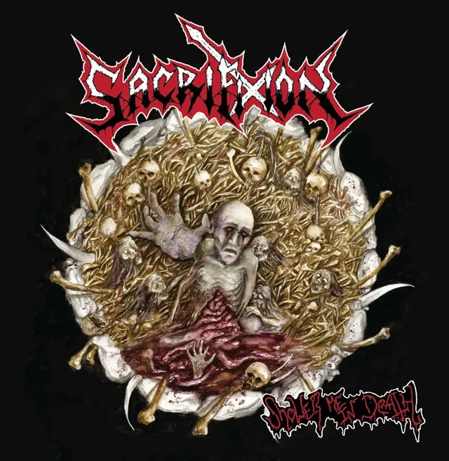 Katakomben Sacrifixion Shower Me In Death 7" vinyl EP svart