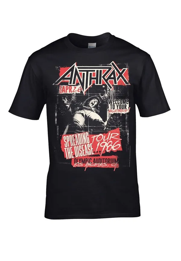 Anthrax Spreading The Disease t-skjorte uten backprint
