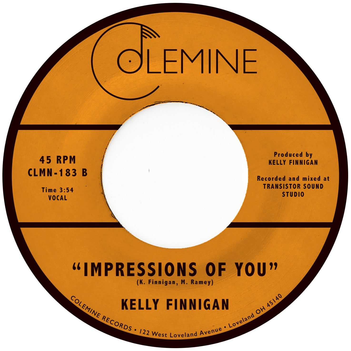 Kelly Finnigan I Called You Back Baby 7-tommer klar funk