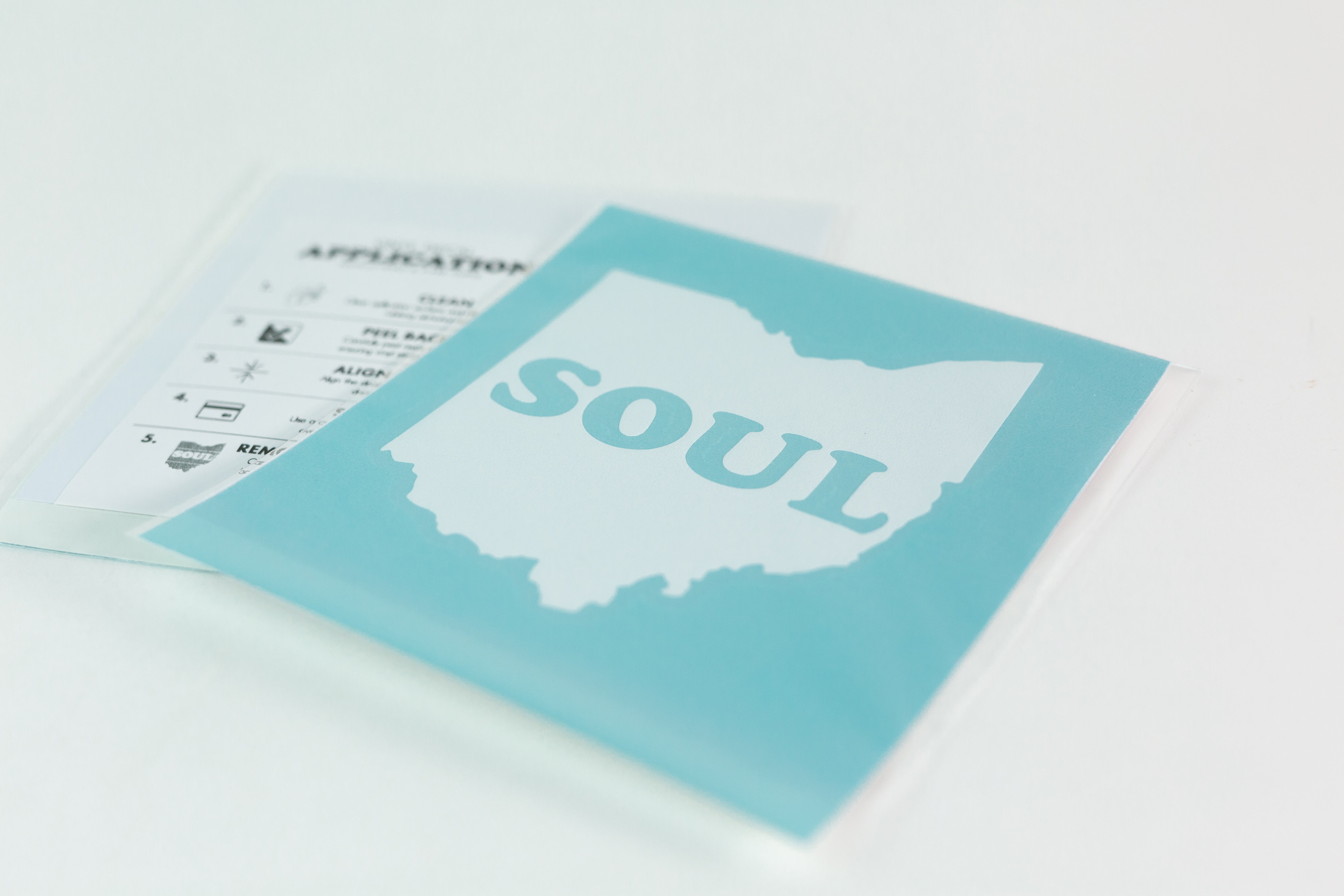 Ohio Soul Transfer vinylklistremerke 3x3 hvit