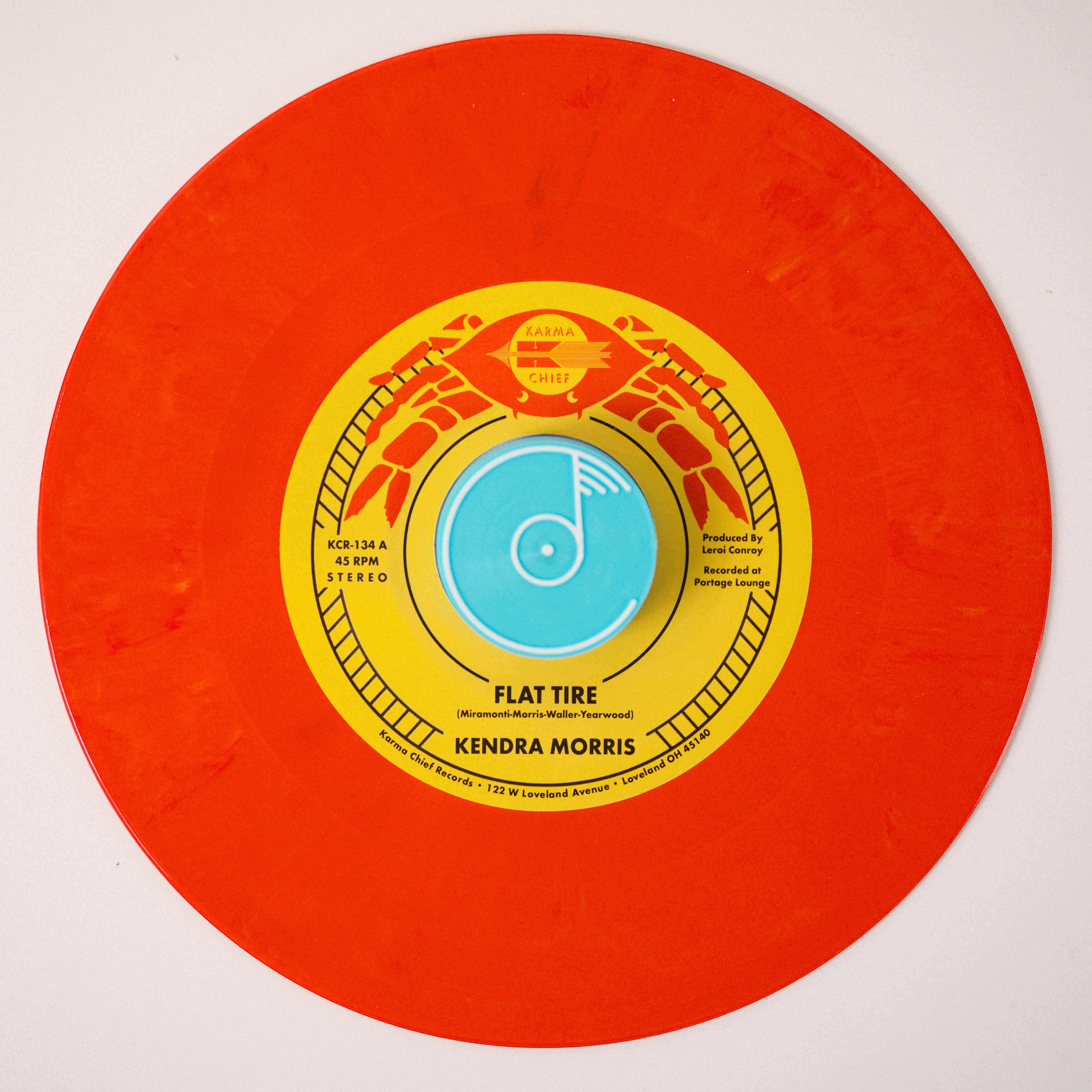 Kendra Morris Flat Tire vinyl 7" singel orange