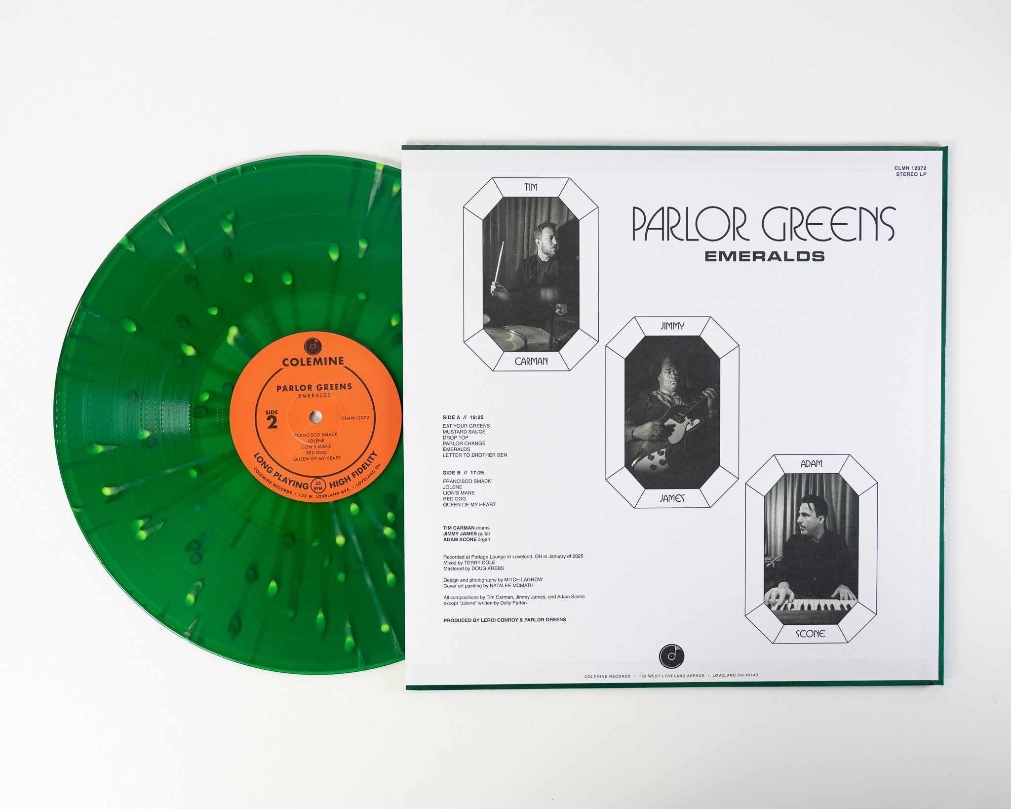 Parlor Greens Emeralds LP vinyl emerald splatter ltd 500