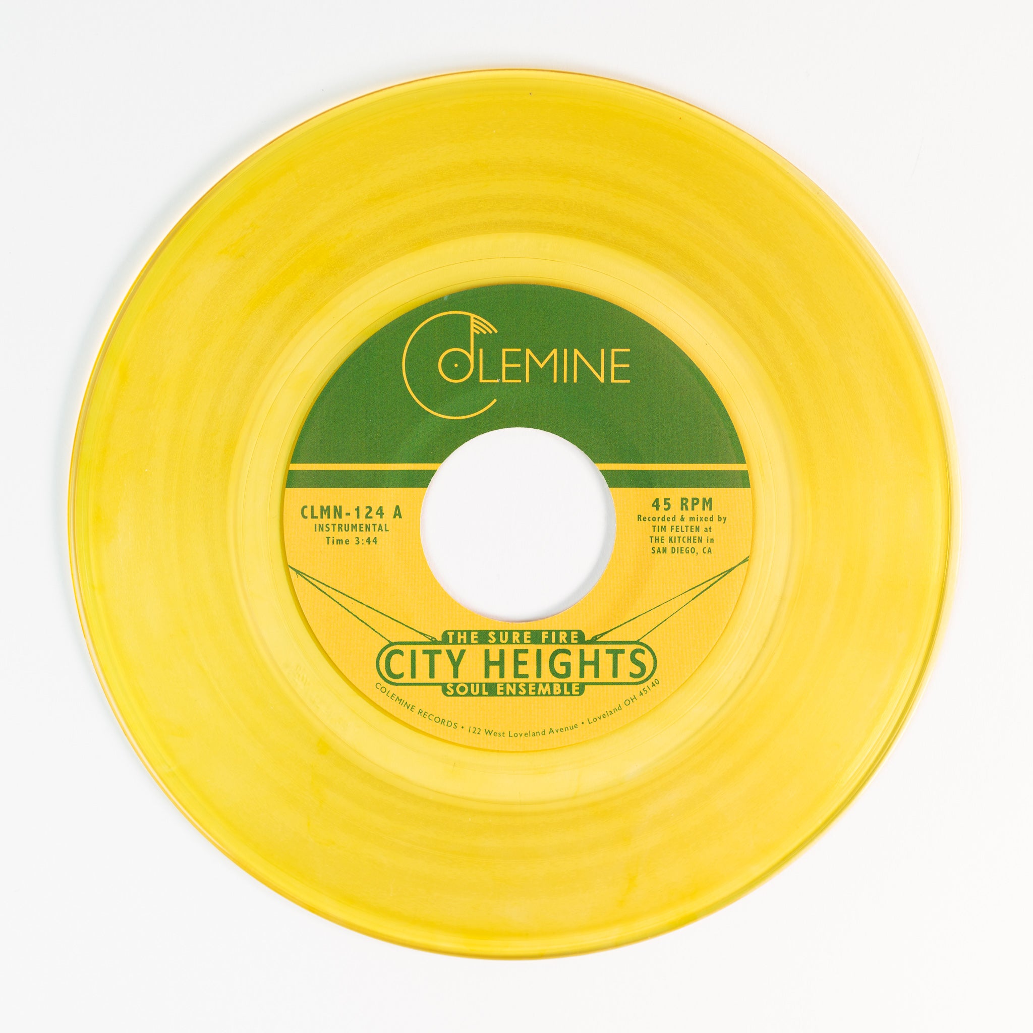The Sure Fire Soul Ensemble City Heights 7-tommer gul vinyl