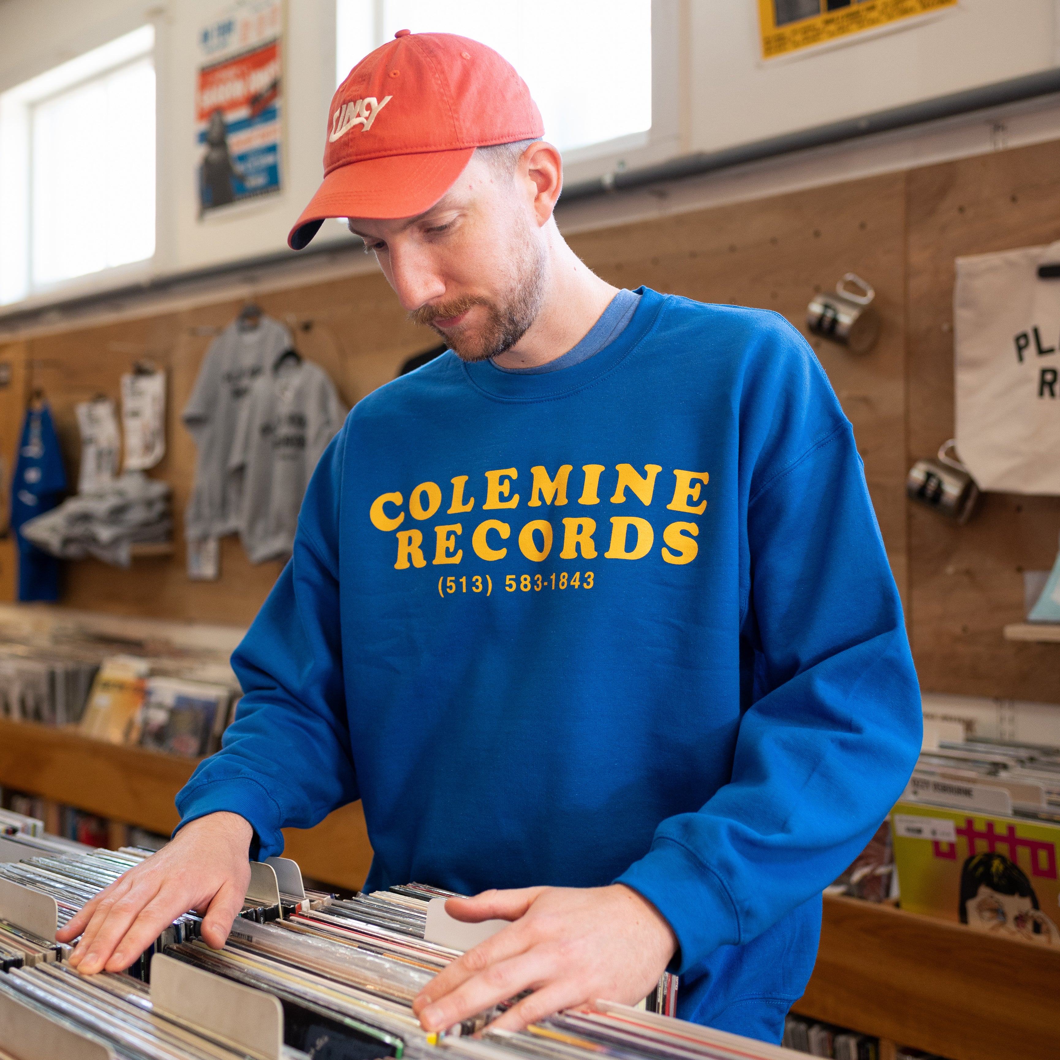 Colemine Phone Number sweatshirt royal blue genser