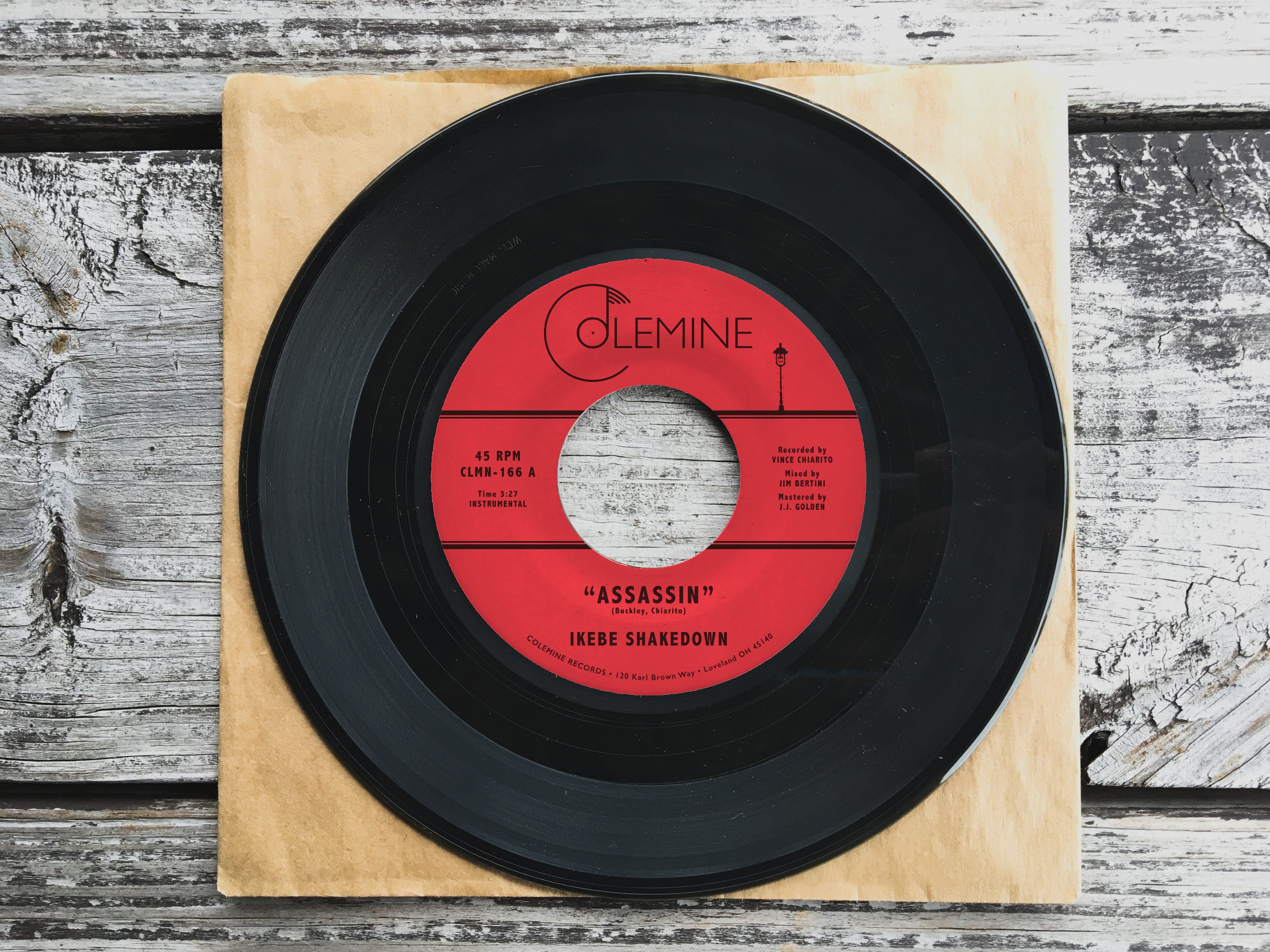 Colemine Ikebe Shakedown Assassin vinylsingel 7-tommer svart soul