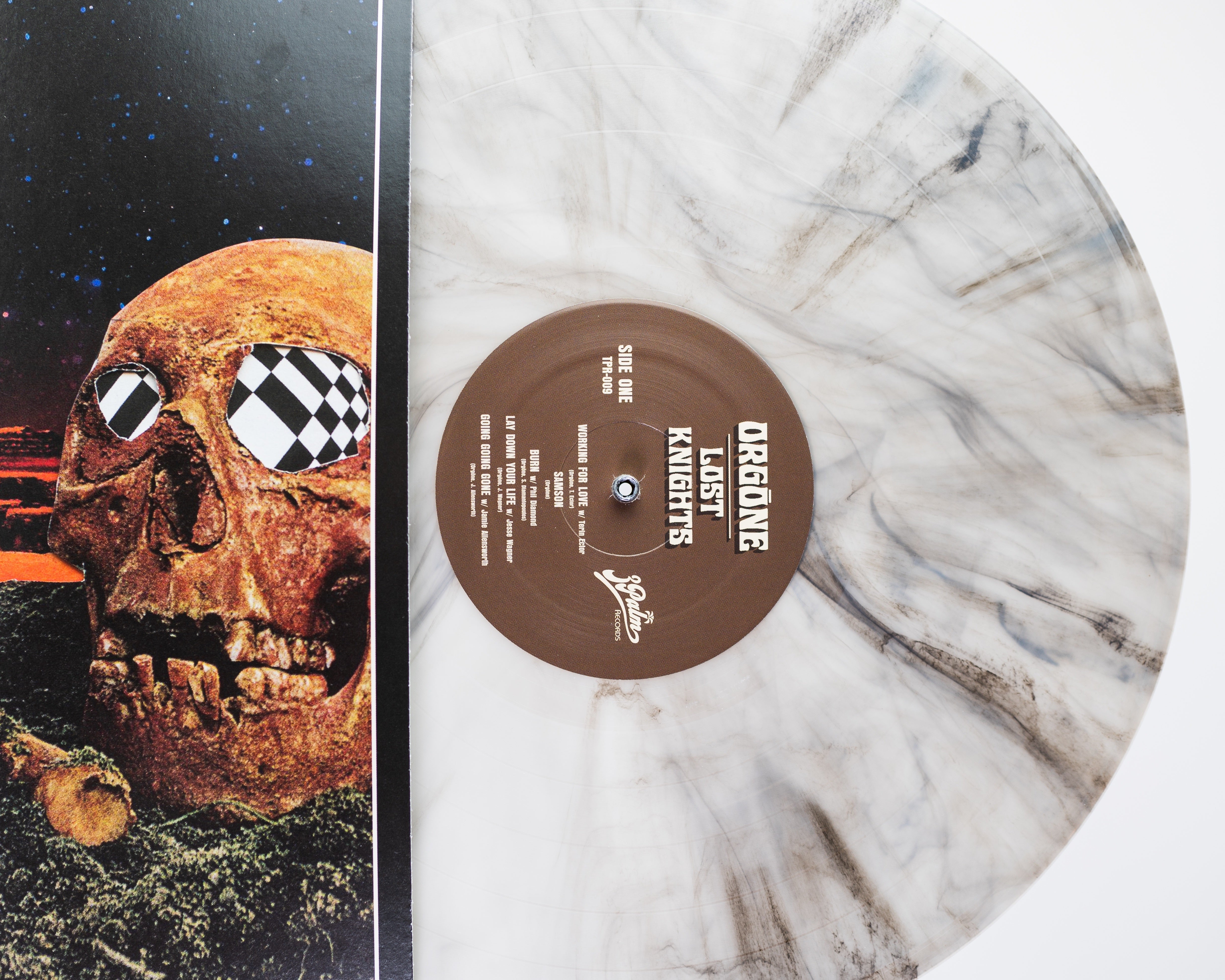 Orgone Lost Knights vinylplate hvit svart marbled LP