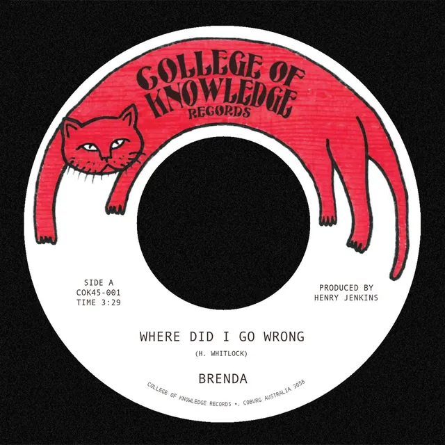 Colemine Brenda Where Did I Go Wrong vinylsingel svart 7" soul