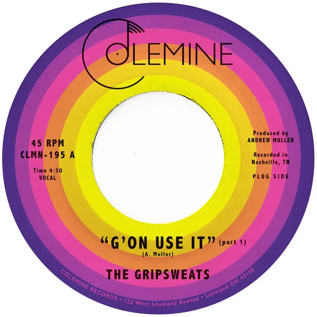 The Gripsweats G’on Use It CLMN-195 7-tommer gul funk-singel