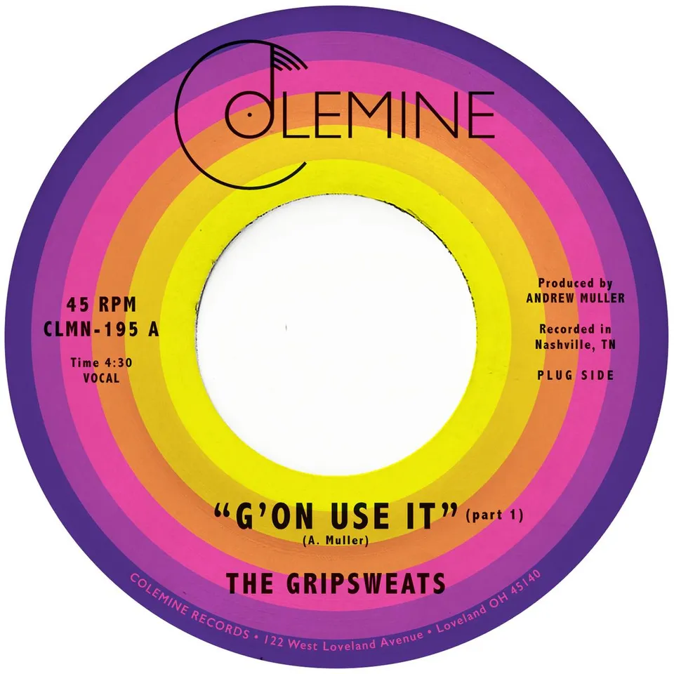 The Gripsweats G’on Use It CLMN-195 7-tommer gul funk-singel