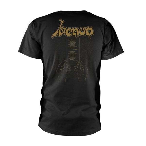 Venom At War With Satan T-skjorte offisiell svart