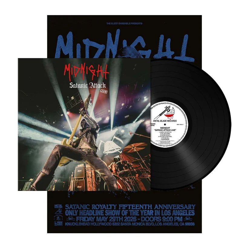 Midnight Satanic Attack Live LP svart vinyl forhånd