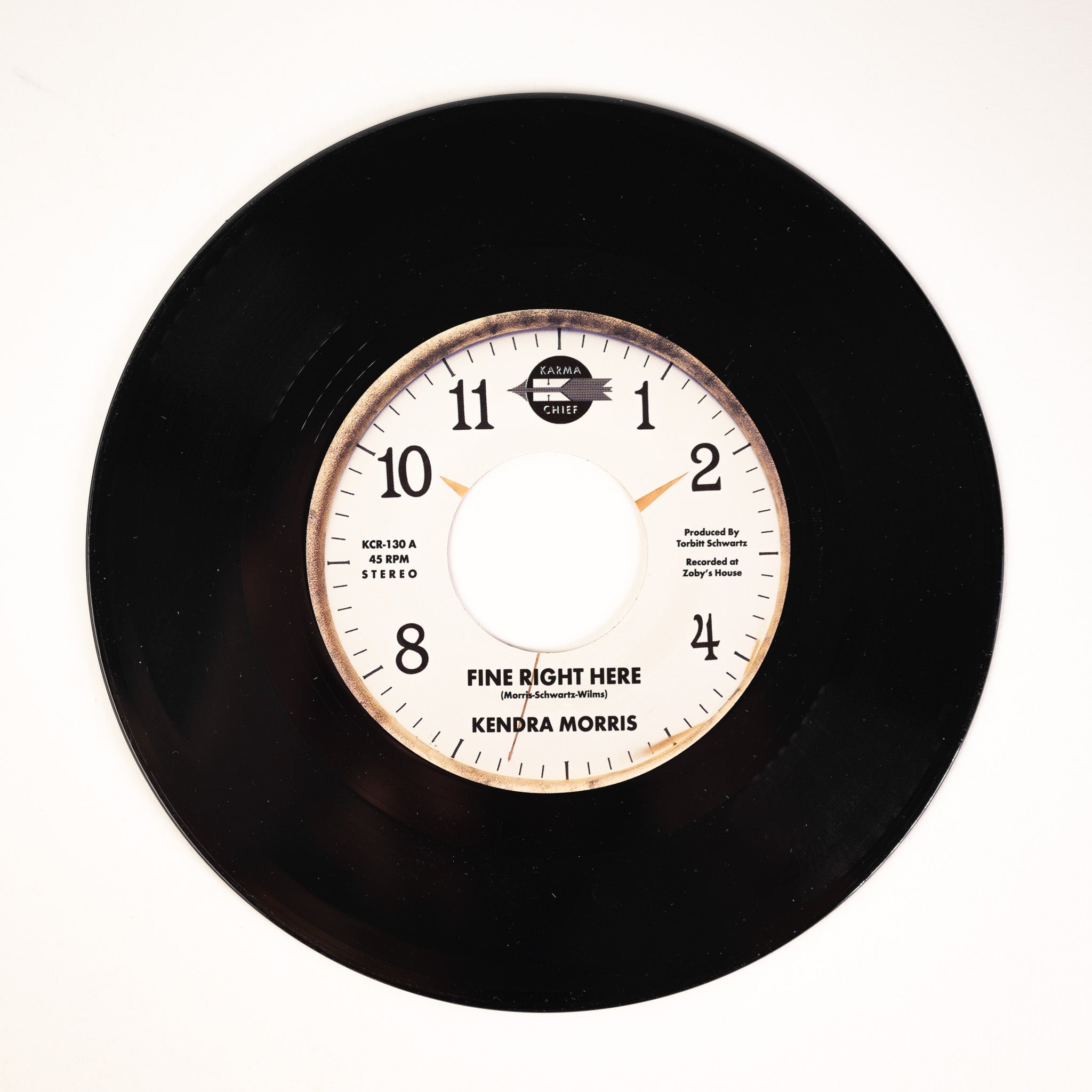 Kendra Morris Fine Right Here 7" vinylsingel blå vinyl