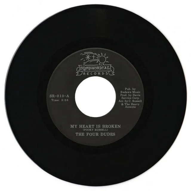 The Four Dudes My Heart Is Broken 7-tommer vinyl svart soul