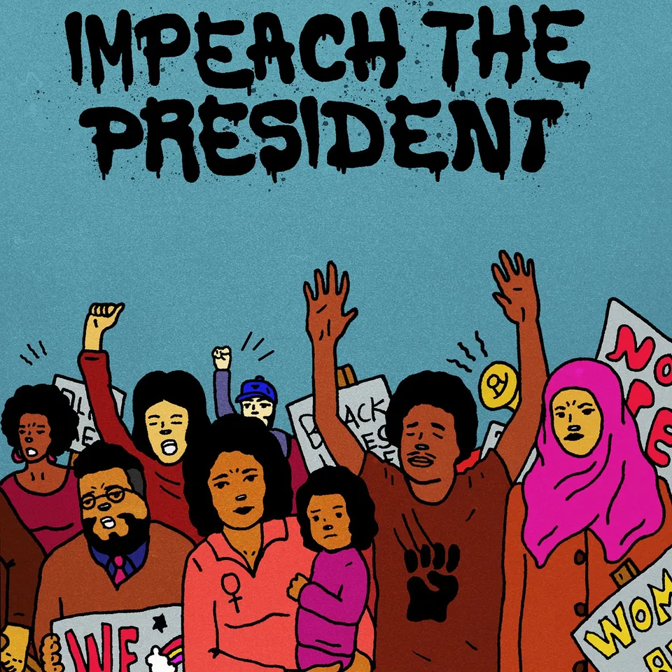 Sure Fire Soul Ensemble Impeach The President vinylsingel blå 7-tommer soul
