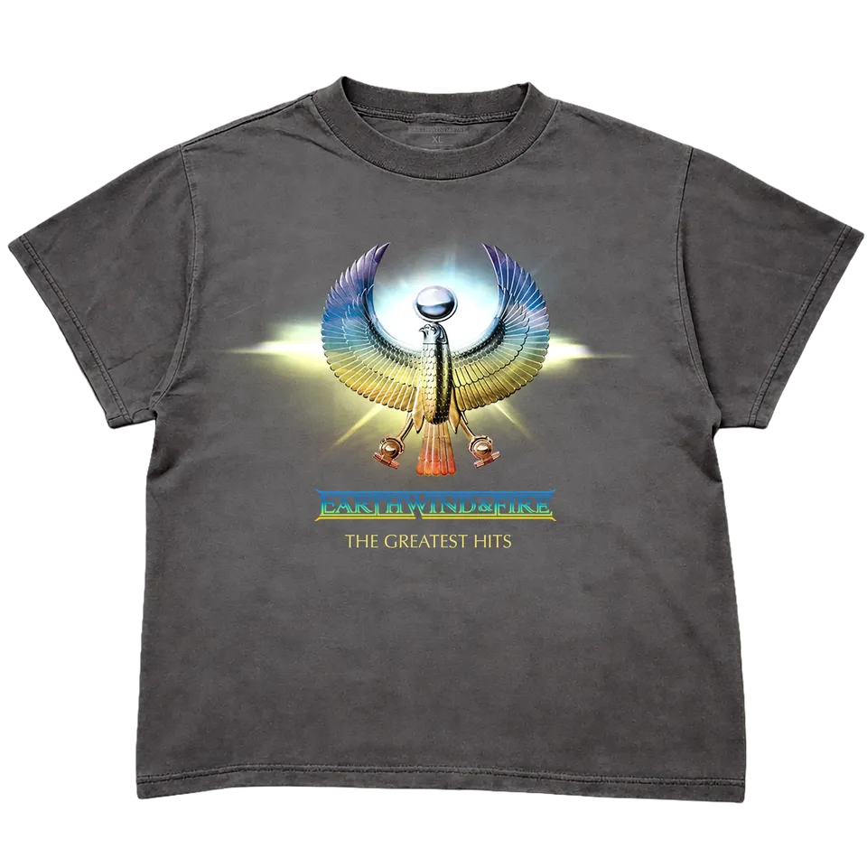 Earth, Wind & Fire Shining Star t-skjorte falmet svart unisex