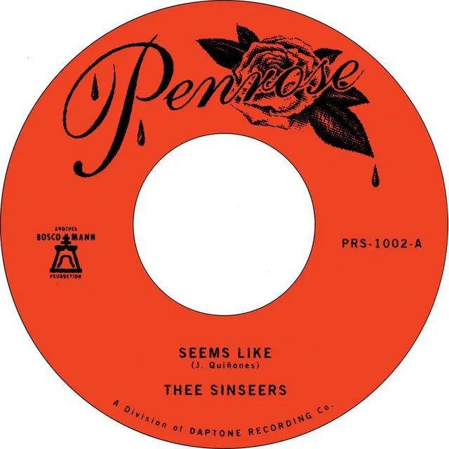 Thee Sinseers Seems Like vinylsingle 45 instrumental