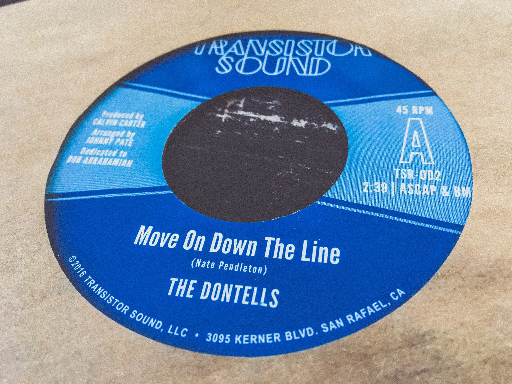 Transistor The Dontells Move On Down The Line 7-tommer soul