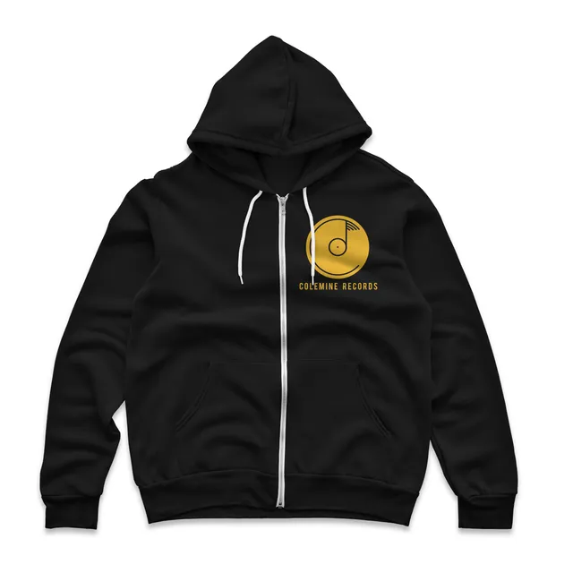Colemine Logo zip hoodie svart myk hettegenser