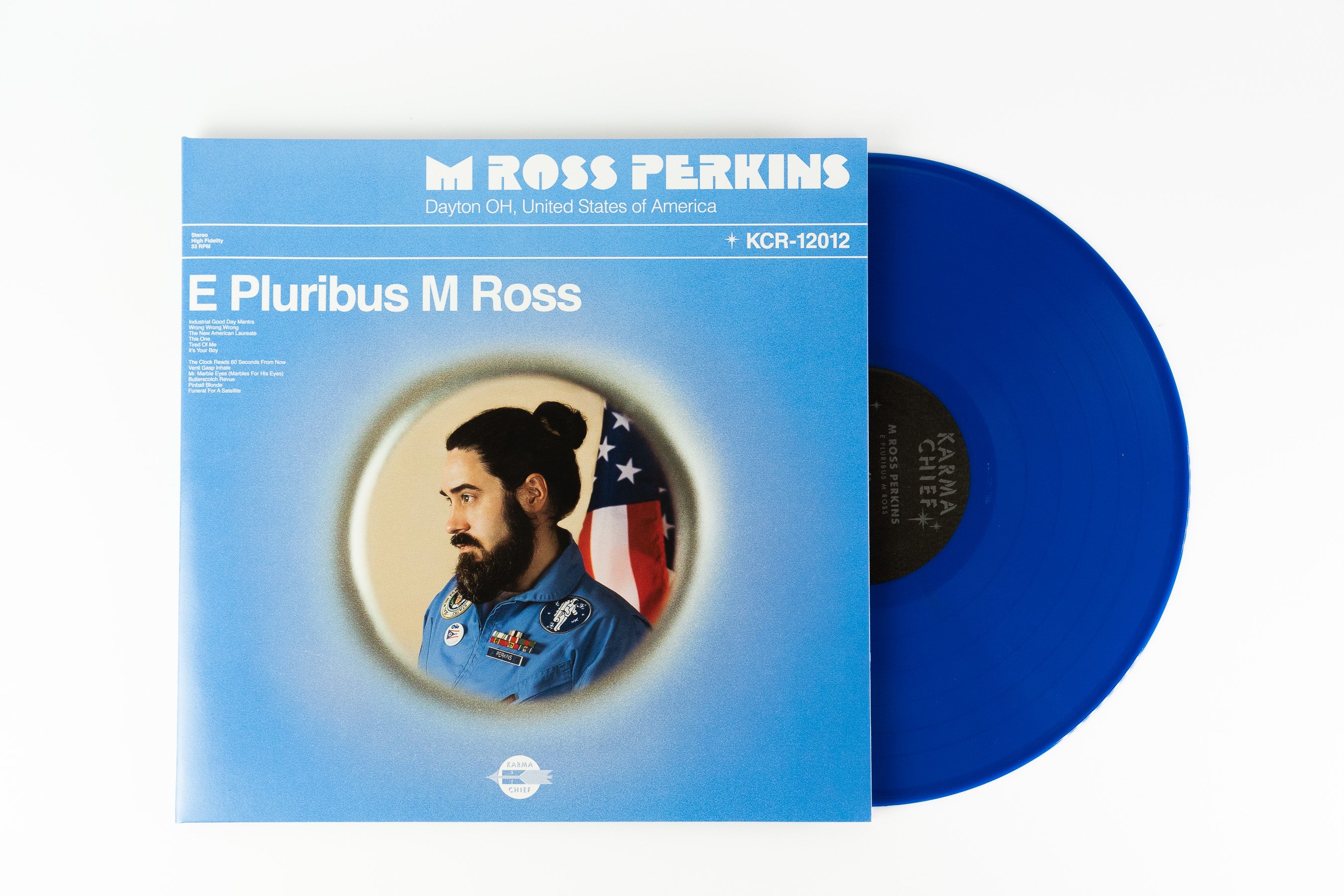 M Ross Perkins E Pluribus M Ross LP blå vinyl psykedelisk pop