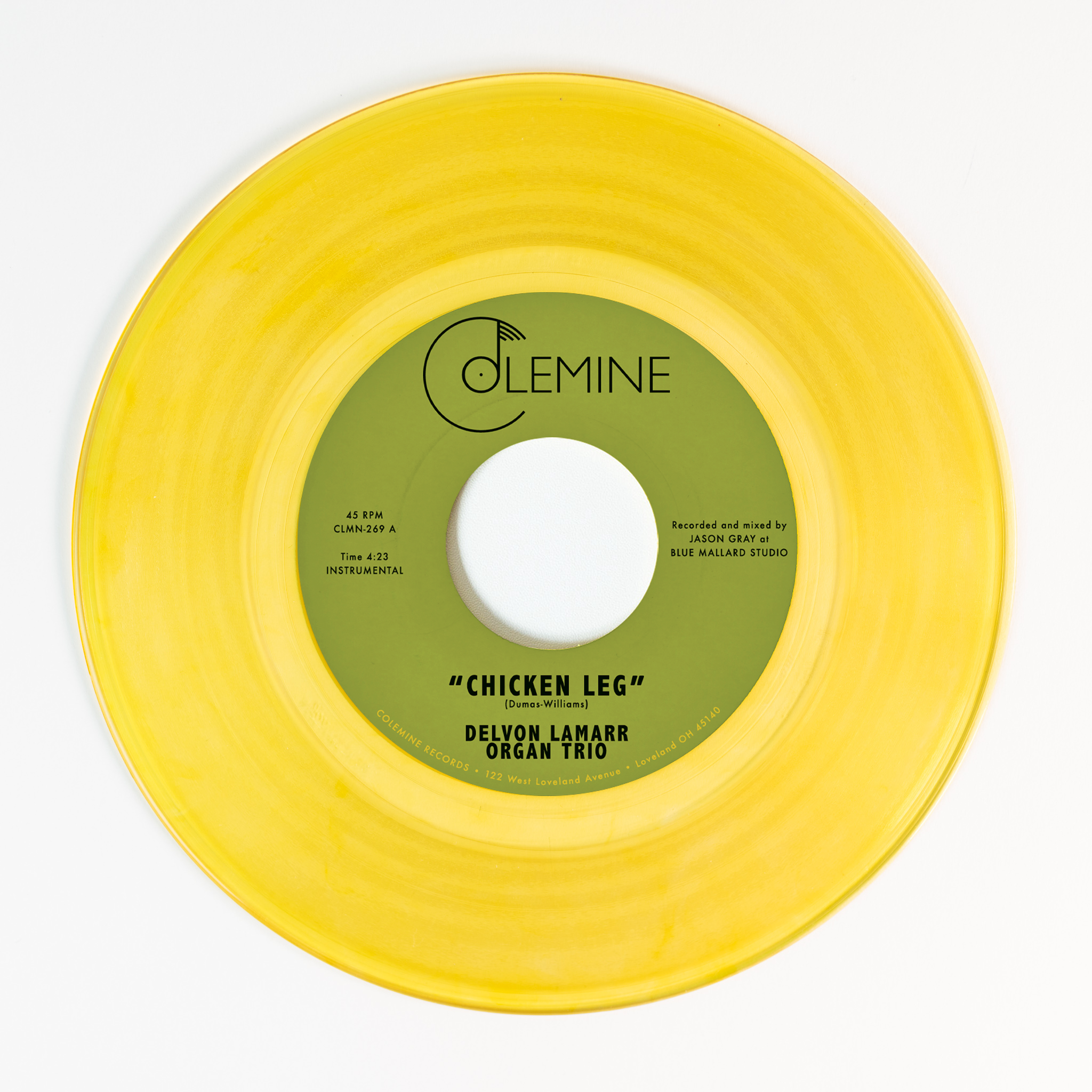 Colemine Delvon Lamarr Chicken Leg 7" singel gul vinyl funk
