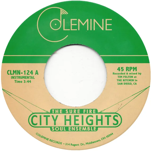 The Sure Fire Soul Ensemble City Heights 7-tommer gul vinyl