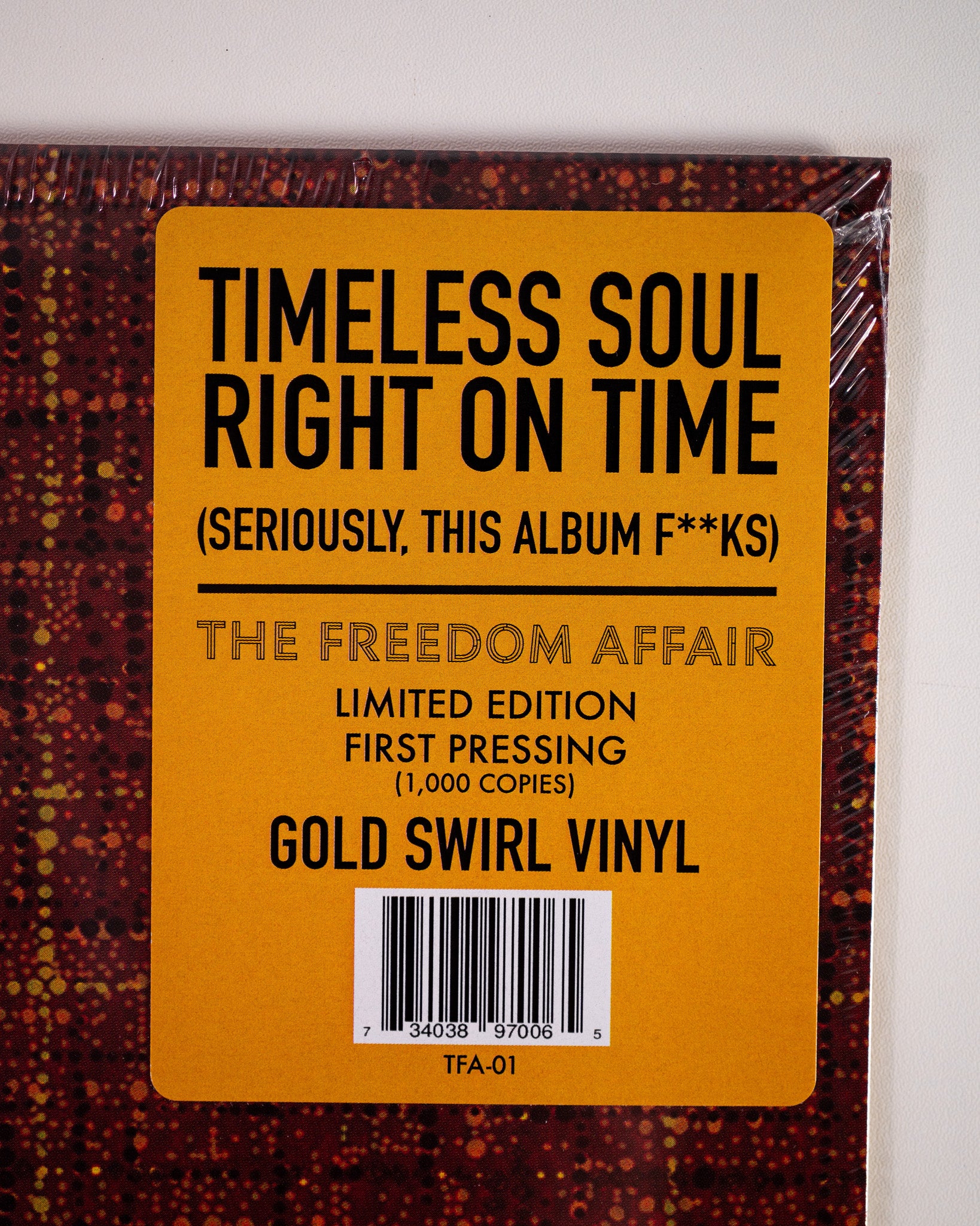 The Freedom Affair S/T LP vinylplate gold swirl