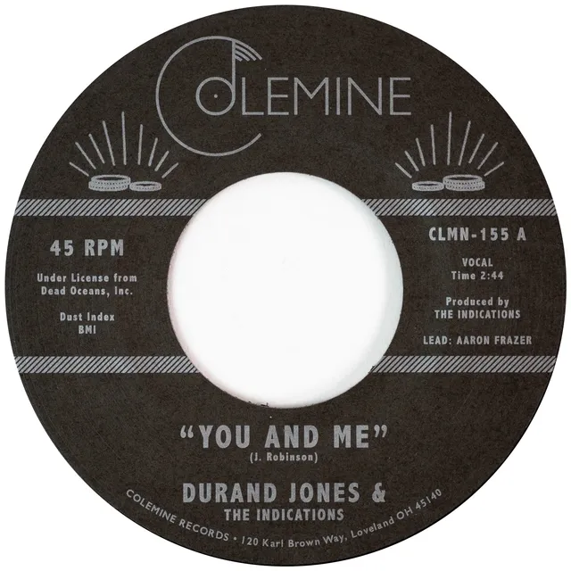 Durand Jones You And Me 7" vinyl svart