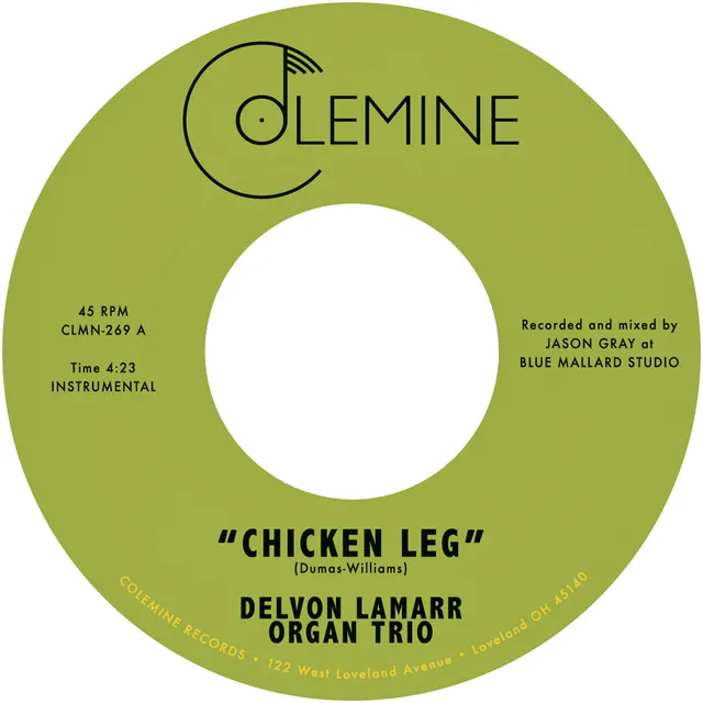 Colemine Delvon Lamarr Chicken Leg 7" singel gul vinyl funk