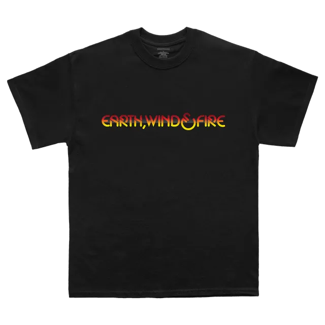 Earth, Wind & Fire Sunset Logo t-skjorte med trykk
