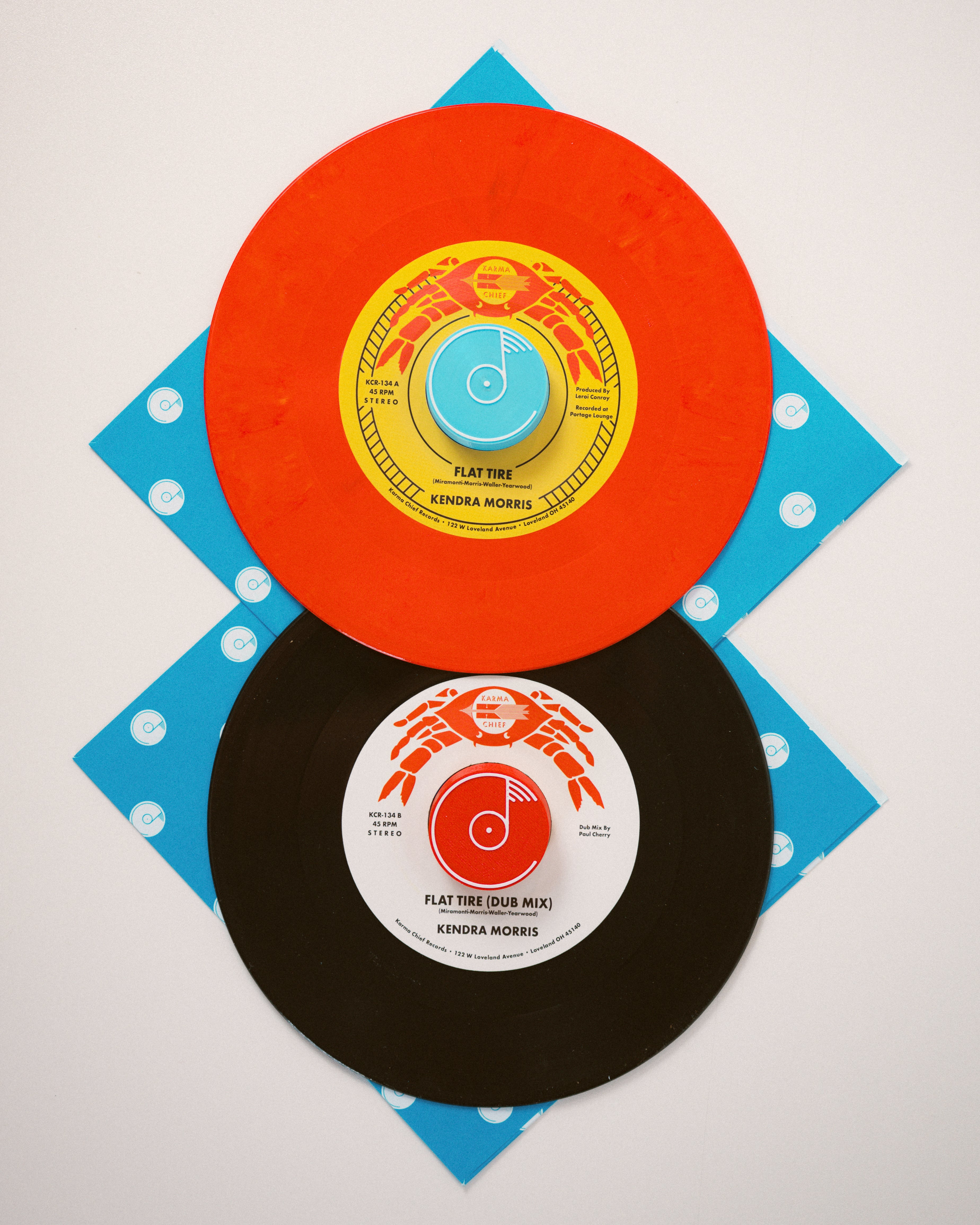 Kendra Morris Flat Tire vinyl 7" singel orange