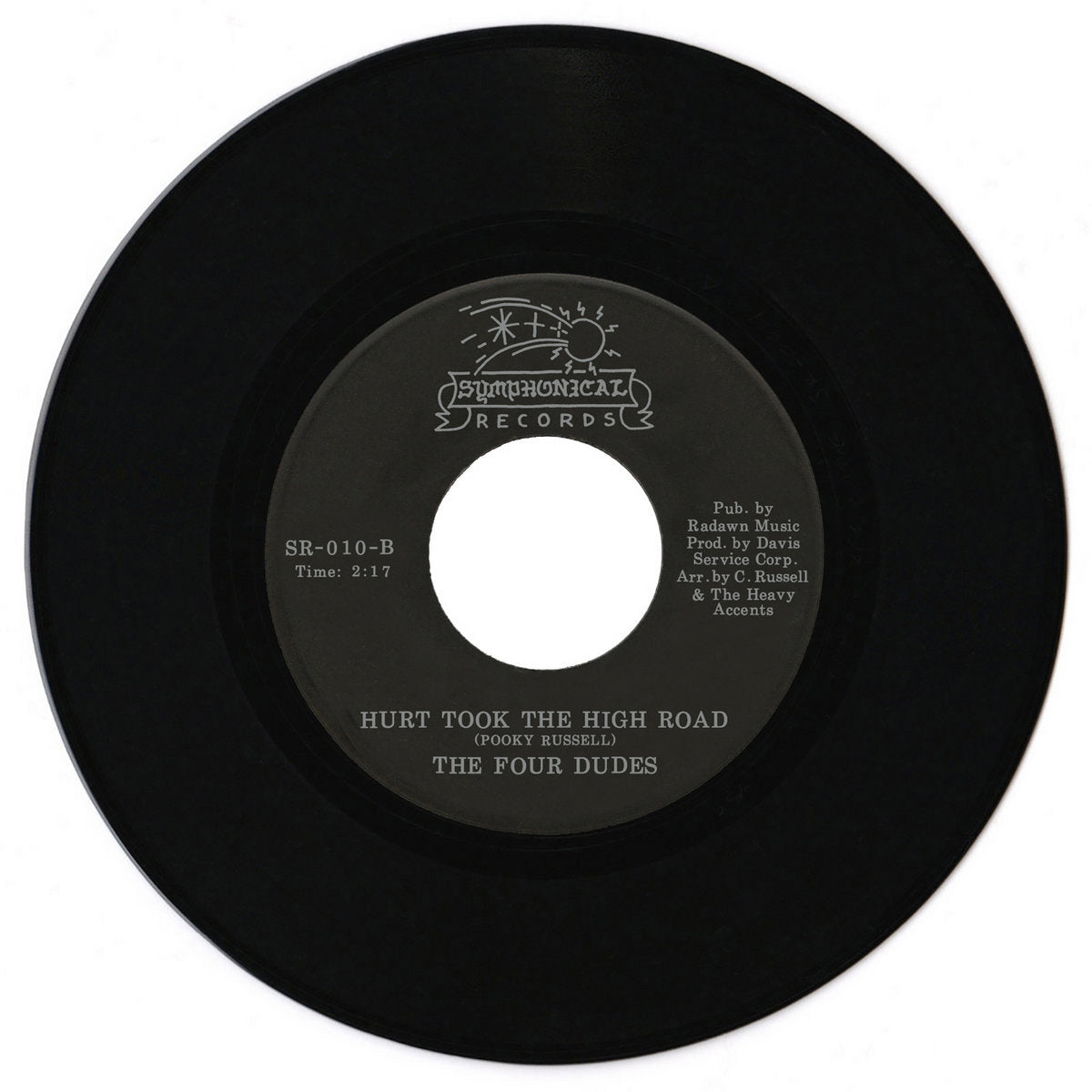 The Four Dudes My Heart Is Broken 7-tommer vinyl svart soul