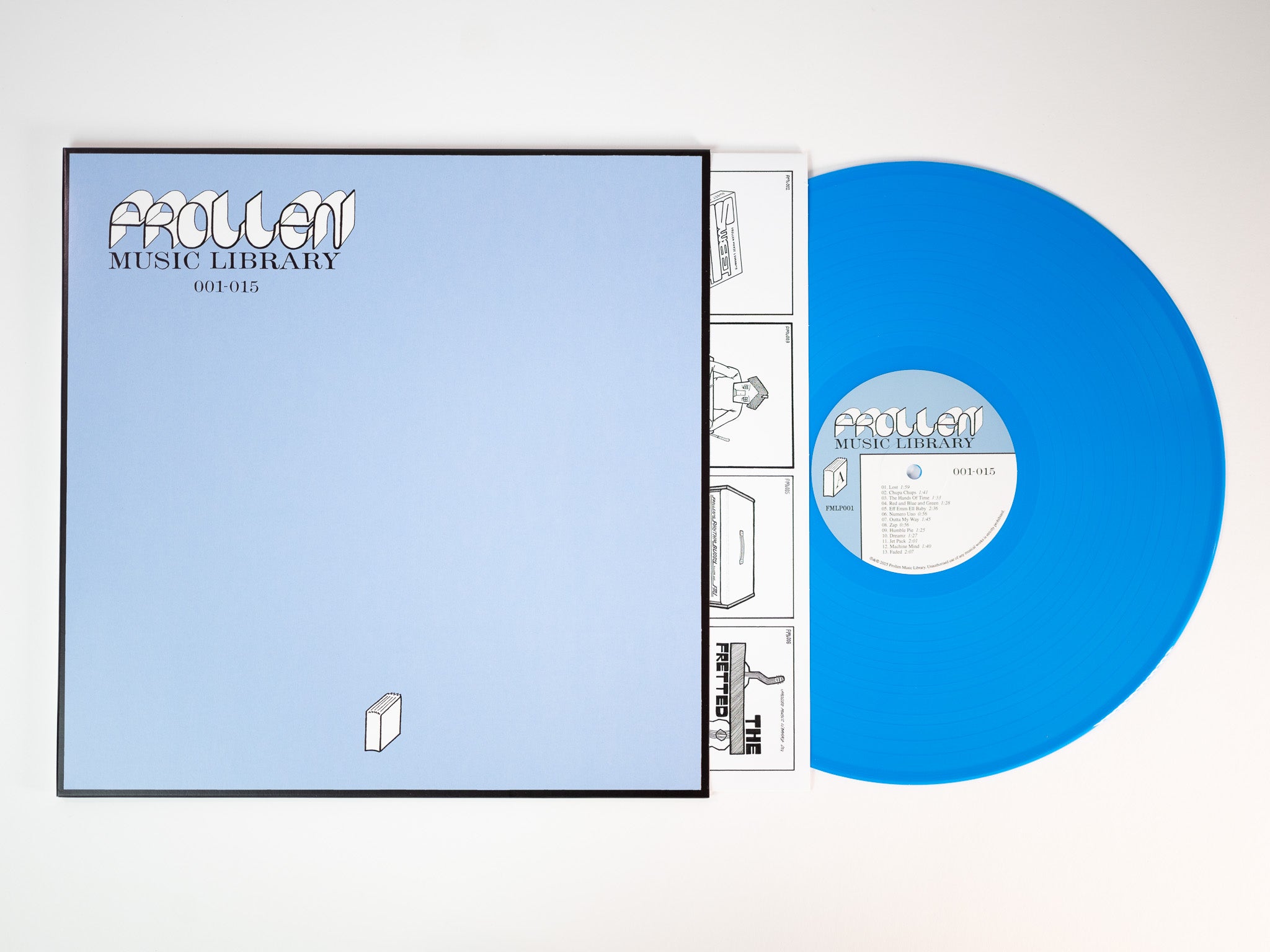 Frollen Music Library 001-015 LP vinylplate blå vinyl