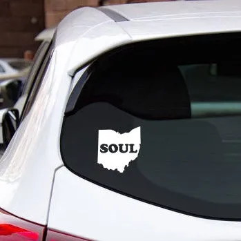 Ohio Soul Transfer vinylklistremerke 3x3 hvit