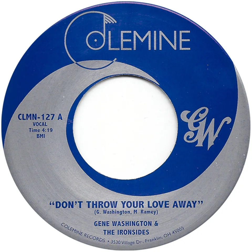 Gene Washington Don't Throw Your Love Away 7-tommer svart vinyl