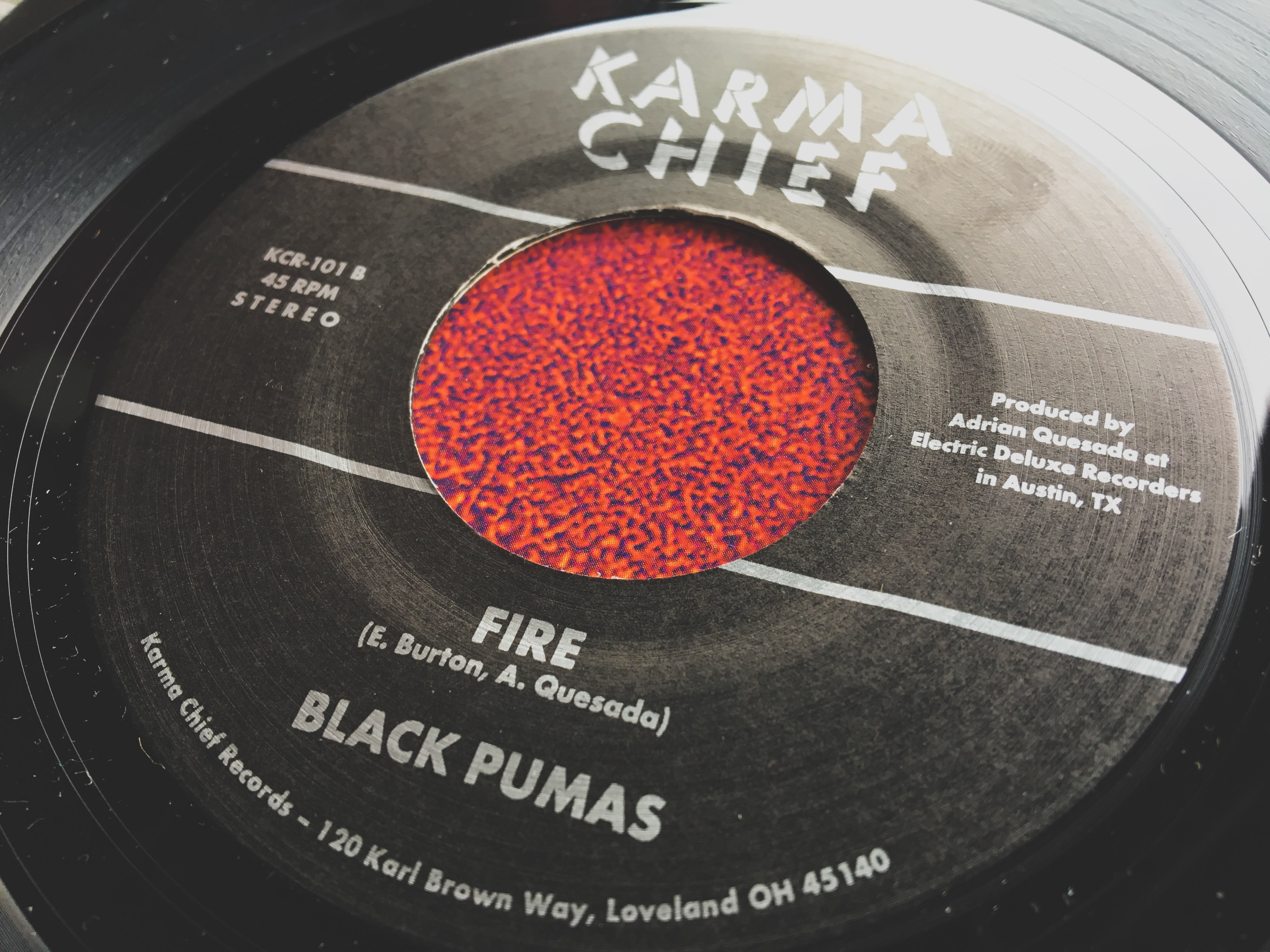 Black Pumas Black Moon Rising 7" singel clear-blue vinyl