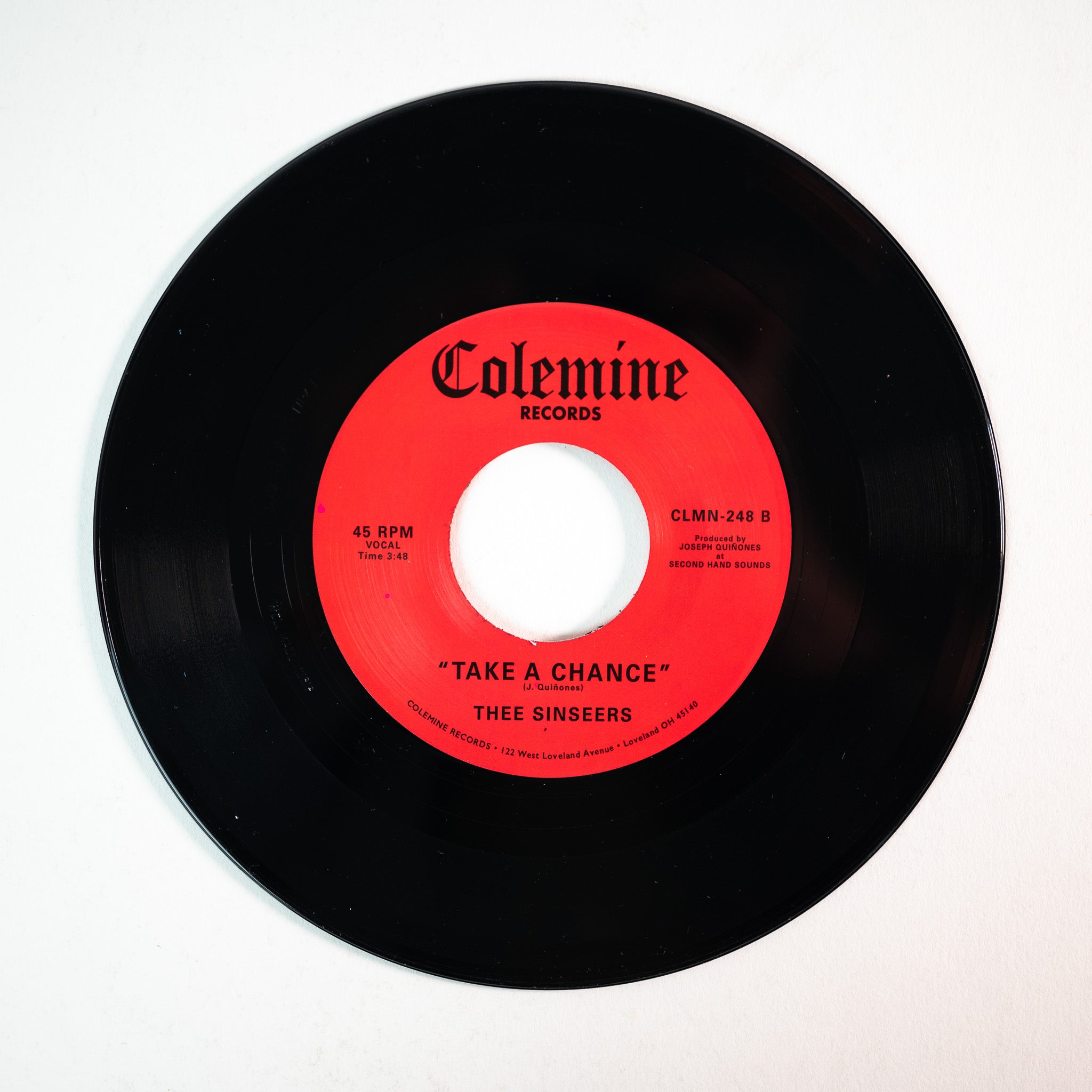 Colemine Thee Sinseers Baby vinylsingel rød sweet soul