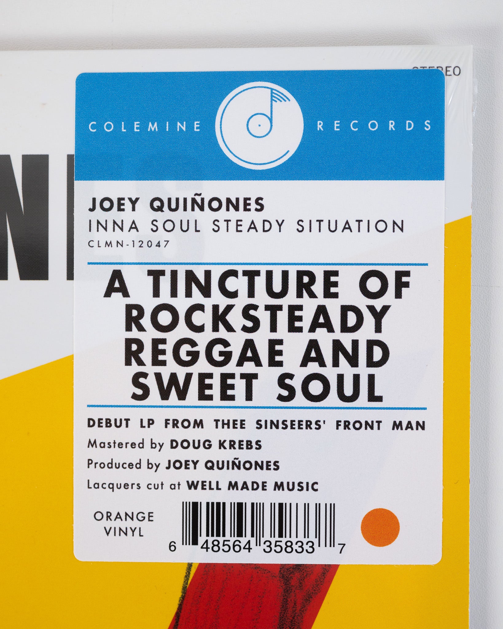 Colemine Joey Quiñones Inna Soul Steady Situation vinyl LP oransje