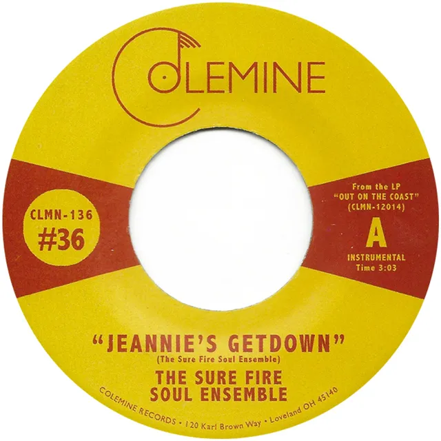 Colemine The Sure Fire Soul Ensemble Jeannie's Getdown vinylsingel svart funk