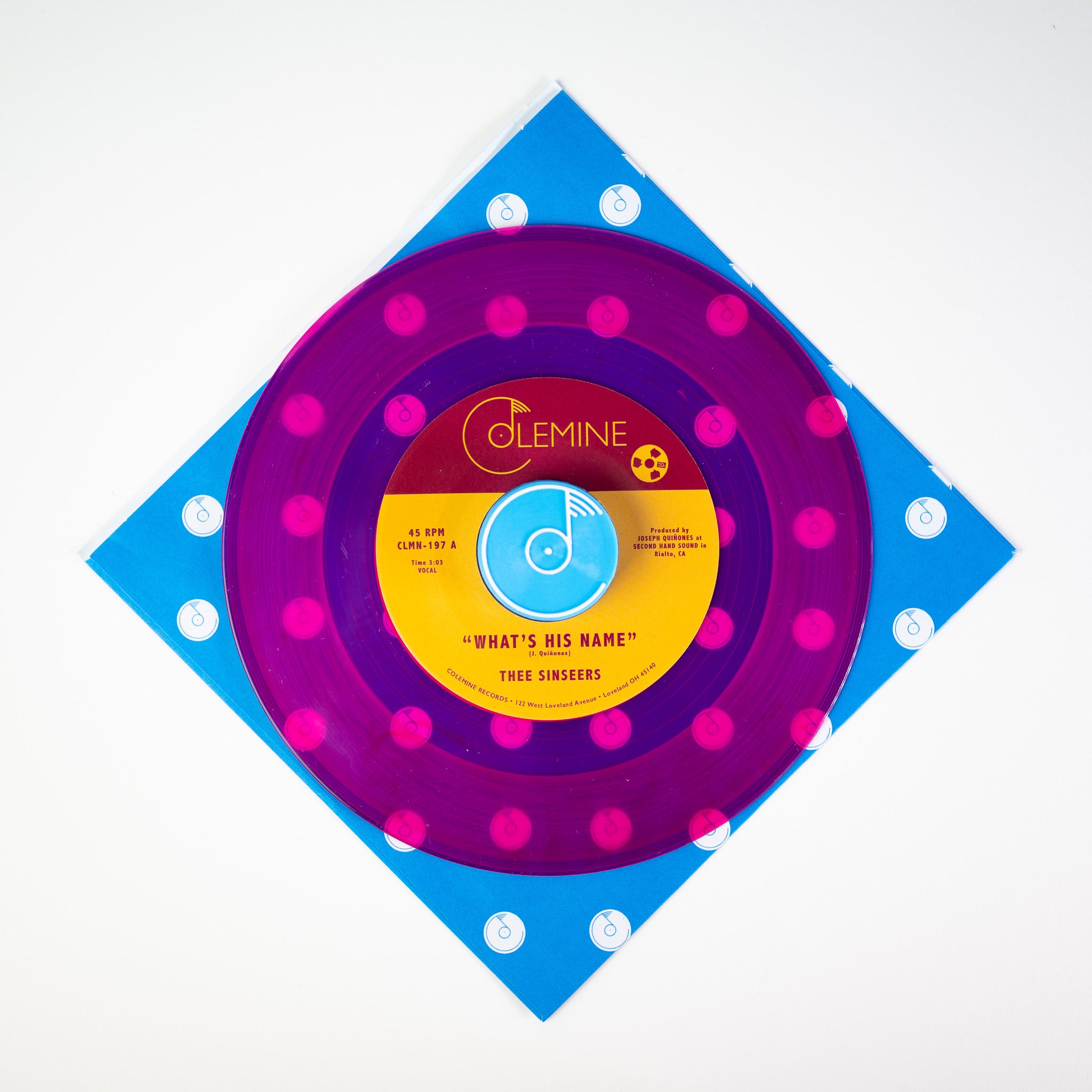 Colemine Thee Sinseers What's His Name vinylsingel fuchsia 7"